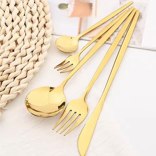 5 Piece Gold Cutlery Set
