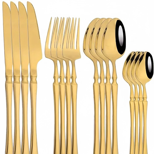 4 Piece Gold Cutlery (Set of 4)