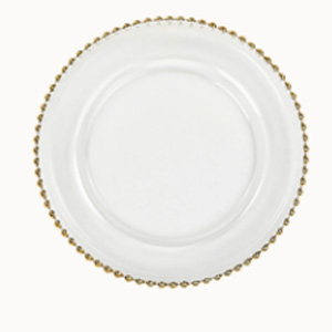 Premium Gold Beaded Charger Plate