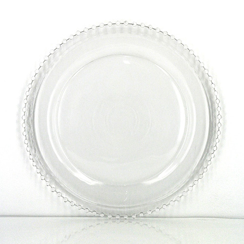 Premium Clear Beaded Charger Plate