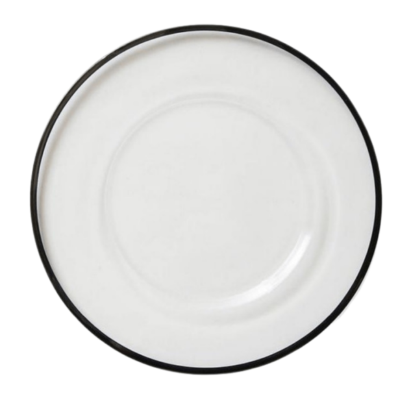 Premium Black Rim Charger Plate